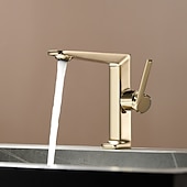 economico Rubinetti per lavandino bagno-Rubinetto per lavabo da bagno - classico rubinetto miscelatore monocomando in ottone galvanizzato per lavabo da bagno