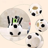 economico Partita di Calcio Mondiale 2026-Confezione da 2 portapenne a forma di pallone da calcio - Portapenne a tema Mondiali di calcio 2026 per scrivania, organizer sportivo da scrivania, regalo per bambini tifosi, articoli per ufficio e
