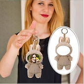 お買い得  パーソナライズされたテキスタイル-カスタム面白い顔のぬいぐるみキーホルダー、パーソナライズされた写真イースターバニーキーホルダーギフト写真人形ウサギの耳、ソフトバッグチャーム、バックパックアクセサリー、子供、ガールフレンド、花嫁介添人へのギフト