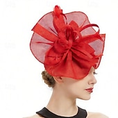 billige Fascinatorer-fascinators Linfrø Fjær Bryllup Bursdag Elegant Årgang søt stil Med Fjær Hodeplagg Hodeplagg