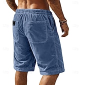 Χαμηλού Κόστους Casual σορτς-Ανδρικά Σορτσάκια Casual σορτς Κοτλέ Σορτς Τσέπη Ελαστική μέση Σκέτο Άνεση Αναπνέει Μήκος γόνατος ΕΞΩΤΕΡΙΚΟΥ ΧΩΡΟΥ Διακοπές Καθημερινά Ρούχα Μοντέρνα Κομψό στυλ street Θαλασσί Μαύρο Μικροελαστικό
