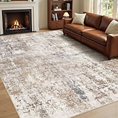 cheap Area Rugs-Nordic Abstract Faux Cashmere Rug Non-Slip Full Coverage Bedside Mat Durable and Machine Washable Carpet for Living Room and Bedroom