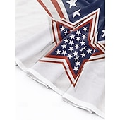  Women's Patriotic Polyester Chiffon Scarf, Lightweight Breathable Star Print Fashion Wrap for America 250th Celebration, Independence Day, Daily Casual Wear and Vacation Travel