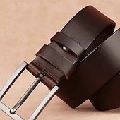 abordables Ceintures pour homme-Homme Ceinture Boucle automatique Cuir Chrome Streetwear Contemporain Classique Loisir Couleur Unie Noir Marron Quotidien Affaires Formel Ceinture Taille