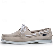 abordables chaussures de bateau-Mocassins à lacets en daim marron pour homme – chaussures habillées décontractées, idéales au quotidien, au bureau et pour un look élégant en extérieur.