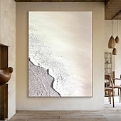 preiswerte Abstrakte Gemälde-3D gerahmte strukturierte Wandkunst Ozeanwelle Gemälde auf Leinwand Triptychon Wohndekor braun minimalistisches Gemälde Erdton Wabi-Sabi Wohnzimmer Kunst