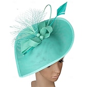 cheap Fascinators-Fascinators Polyester Wedding Birthday Vintage Cute Retro With Feather Headpiece Headwear