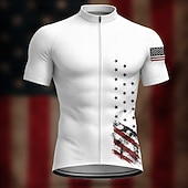  250 aniversario de Estados Unidos Día de la Independencia día de la independencia americana Hombre Maillot de Ciclismo Bandera estadounidense de los Estados Unidos Manga Corta Bicicleta Maillot