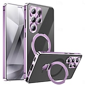 abordables 2026 Samsung Galaxy S26 Serie-teléfono Funda Para Samsung galaxia S26 Ultra S25 Ultra Estuche delgado Desmontable y protector de pantalla Soporte para Anillo Aleación de aluminio