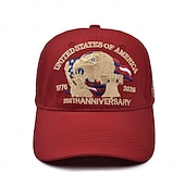 olcso Baseball sapkák-unisex 250./függetlenségi kalap, hordozható, lélegző, mindennapi, kültéri, utcai hímzés, zászlós