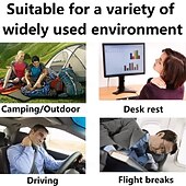 abordables Loisirs en Plein Air-Lot de 2 oreillers de voyage gonflables ultra-légers format A4, petits oreillers carrés en tissu floqué, faciles à ranger, parfaits pour le camping, les siestes au bureau, les voyages, la randonnée et