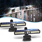 abordables Appliques d'extérieur-Lot de 2 appliques murales extérieures étanches, intelligentes et à détecteur de mouvement, avec 36 LED 5630 haute luminosité, 3 modes d'éclairage, lampes LED multifonctionnelles pour jardin, cour,