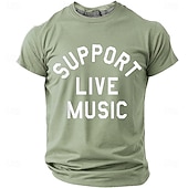  Voor heren Muziek Grappig jargon T-shirt Korte mouw T-shirt 3D-afdrukken Strakke ronde hals Overhemd Modieus Dagelijks Dagelijks Straat Rood Zomer Lente Kleding S M L XL XXL XXXL