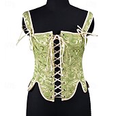 cheap Tops-Medieval Renaissance Cottagecore Corset Bodice Viking Peasant Lace up Fancy Dress Women's Celtic Fantasy Halloween Carnival Performance LARP Ren Faire Adults' Corset