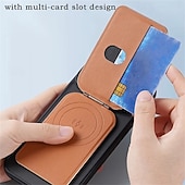 preiswerte Handy-Halter-2-in-1 magnetischer MagSafe-Wallet-Ständer, magnetisches Leder-Kartenetui für iPhone 17, 16, 15 Pro Max Serie mit verstellbarer Halterung