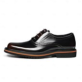 abordables Chaussures de Costume Classiques-Chaussures habillées Oxford pour homme, en cuir noir et marron, à lacets, bout rapporté, idéales pour les mariages, le bureau, les réunions, les banquets, les cérémonies du marié, l'église et les soirées élégantes.