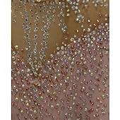 cheap Figure Skating Dresses-Figure Skating Dress Girls' Ice Skating Dress Dusty Rose Patchwork Asymmetric Hem Stretchy Training Competition Skating Wear Classic Crystal / Rhinestone Long Sleeve Ice Skating Figure Skating
