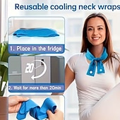 olcso fűtés és hűtés-3 db hűsítő jégkagyló, jégtörölköző, izzadságtörölköző, szülés utáni jégpánt, sport fejkendő, hűsítő jégkendő, ideális szabadtéri tevékenységekhez, például túrázáshoz és kempingezéshez enyhén meleg