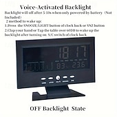 cheap Testers &amp; Detectors-Intelligent Multi-function Voice-controlled Digital Weather Clock With Backlight, Temperature And Humidity Measurement, Weather Forecast, Electronic Clock, And Alarm Clock