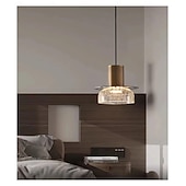levne Design bubnu a kuželu-Kreativní závěsné světlo z prasklého skla, čiré jantarové, do jídelny, ložnice, baru, obchodu s LED diodami, nastavitelné, moderní