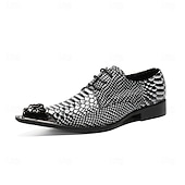 economico Scarpe Eleganti Elementari-Per uomo Moda Matrimonio Pelle Pelle Pieno Fiore Italiana Confortevole Antiscivolo Allacciatura Nero Primavera Autunno Tutte le stagioni