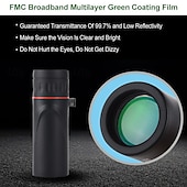 economico Telemetri e telescopi-Telescopio monoculare ad alta potenza 2000x25 con adattatore per smartphone, monoculare tascabile compatto e impermeabile per adulti e bambini, ideale per birdwatching, caccia, campeggio, viaggi e