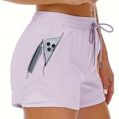 economico Pantaloncini sportivi-Per donna Shorts sportivi Shorts Pantaloncini Estivi Shorts da Spiaggia Vacanza Moda Casual Quotidiano Corto Misura del girovita medio Coulisse Fascia Elastica Tasca con cerniera Asciugatura Rapida