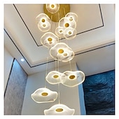 preiswerte Cluster-Design-Moderne LED-Pendelleuchten aus Acryl, kompatibel mit Wohnzimmer, Esszimmer, Treppenhaus, Kronleuchter, Wohnaccessoires, Hängeleuchten, Pendelleuchten