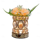 cheap Lamps &amp; Lamp Shades-Rose Flower Lamp, Rechargeable Cordless Touch Crystal Bedside Table Lamp with 3-Color Dimmable Small Night Light - Birthday Gifts for Women, Mom, Wife, Living Room, Bedroom Decor, Romantic Home Decor