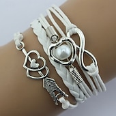 voordelige Trendy sieraden-Dikke ketting Liefde Modieus Gepersonaliseerde Legering Armband sieraden blauw / Wit / Blozend Roze Voor Dagelijks Lahja Feestdagen