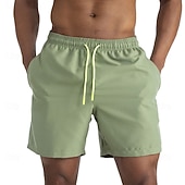 economico Costumi da Bagno per Uomini-Per uomo Shorts Shorts da Spiaggia Pantaloncini casual Coulisse Tasca Elastico in vita Semplice Impermeabile Comodità Corto Casuale All'aperto Vacanza Vacanza Moda Blu azzurro cielo Micro-elastico