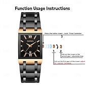 Χαμηλού Κόστους Ρολόγια Quartz-Ρολόι ανδρικό, λουράκι από ανοξείδωτο ατσάλι, λατινικοί αριθμοί, μεγάλο καντράν υψηλής ευκρίνειας, οθόνη ημερολογίου, πολυλειτουργικό, πολυτελές ανδρικό ρολόι, τέλειο δώρο για γενέθλια φίλων,
