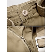 economico Classico-Per uomo Carico tattico Pantaloncini cargo Shorts Pantaloncini casual Tasca Elastico in vita Puro Semplice Tinta unita Lunghezza al ginocchio Casuale All'aperto Abbigliamento casual alla moda Moda