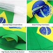 お買い得  ワールドサッカーの試合2026-ブラジルのストリングフラッグ、ペナントバナー、サッカーワールドカップサマーカップの試合用、旗50枚、46フィートの小さなミニブラジル国旗、国の装飾、学校、パーティー、スポーツイベント用の旗バナー