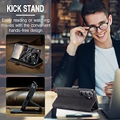 preiswerte 2026 Samsung Galaxy S26 Serie-Handy Hülle Handyhüllen Für Samsung Galaxy S26 S26 Ultra Plus Brieftaschenhülle Flip-Cover Mit Ständer Ständer Kartenfach Retro TPU PU-Leder
