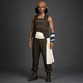 billiga Herrdräkter-Havsäventyrare Usopp Stråhattpirat Animé Cosplay-kostym Cosplay-kostymer Halloween Karnival Comic Con Anime Expo Väst Byxor Huvudbonad Till Herr Vuxen