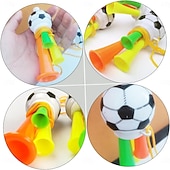 halpa Maailman jalkapallo-ottelu 2026-10 kpl jalkapallotorvia, 13,5 cm:n minikokoiset muoviset ilmatorvet, korkeaääniset äänenlähteet, ihanteelliset jalkapallofaneille, lapsille, urheilutapahtumiin ja jalkapallokarnevaaleille