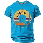economico T-shirt Grafiche di Musica e Strumenti-Per uomo Musica Maglietta Manica Corta maglietta Stampa 3D Girocollo Camicia Moda Quotidiano Quotidiano Streetwear Blu Nero Rosso Estate Primavera Abbigliamento S M L XL XXL XXXL