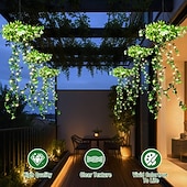 economico Luci paesaggistiche-Luci solari da giardino sospese per primavera ed estate, 66 LED realistici con fiori e rampicanti, decorazioni per esterni impermeabili IP65 per giardino, patio e recinzione, accensione automatica 8-12 ore, regalo per la mamma