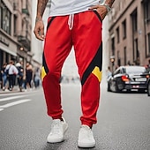 tanie Spodnie biegowe i legginsy-Męskie Lato piłkarskie Odzież sportowa z lat 80. Globalne dopasowanie Spodnie do biegania Spodnie dresowe sportowe Ściągana na sznurek Kieszeń Elastyczny pas Doły Codzienny Na zewnątrz Urlop Lato