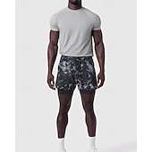 お買い得  ランニングショーツ-男性用 ランニングショーツ アスレチックショーツ ジムショーツ ドローストリング ポケット 2 イン 1 コンプレッションライナー付き ショートパンツ カジュアル 日常 アウトドア 夏 春 速乾性 ライトウェイト 吸汗性 ジムトレーニング 屋外 アスレチック レギュラー スポーツウェア アクティブウェア ブルー ブラック カモフラージュ
