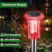 cheap Pathway Lights &amp; Lanterns-Solar Outdoor Lights, Solar Pathway Lights Outdoor Waterproof, Stainless Steel Stake Lighting for Garden Yard Path Walkway Driveway Patio Lawn Outside Decor,Color Changing