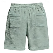 preiswerte Bermudashorts-Damen Bermudashorts Shorts Sommershorts Strandshorts Urlaub Mode Alltagstauglich Knielang Hohe Taille Einfarbig Einfach Kordelzug Tasche Elastischer Bund Komfort Weich Atmungsaktiv Mikroelastisch