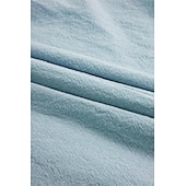 abordables Vacances-Homme Chemise Chemise en lin Chemise Décontractée Chemise Boutonnée Chemise en coton Uni Occasionnel Plage Bleu Noir Blanche Rose Claire Manche Courte Col Rabattu Été Vêtement Tenue Pur