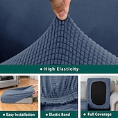 זול כיסוי לכריות פטיו-2 יחידות כיסויי ספה עמידים למים לפטיו, כיסויים להחלפת ספות וספות חיצוניות לריהוט פטיו, מגן ריהוט רב פעמי לכביסה