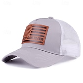  Cappellino da baseball patriottico con toppa in pelle e bandiera americana, stile trucker per uomo e donna, 4 luglio, giorno dell'indipendenza, 250° anniversario, Memorial Day.