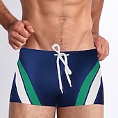 abordables Bañadores &amp; Pantalones de surf-Hombre Bañador Natación Corto Bañadores Pantalones Bloqueo de color Correa Boyleg Secado rápido Eslático Transpirable Bañadores Surf Deportes acuáticos Natación Verano