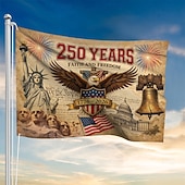 preiswerte 250. Jubiläum-US-Flagge im Vintage-Design zum 250. Jahrestag der amerikanischen Unabhängigkeit mit Adler, Freiheitsglocke und nationalen Symbolen zur Feier des amerikanischen Erbes von 1776 bis 2026