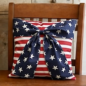 Χαμηλού Κόστους 250η επέτειος-250ή επέτειος των ΗΠΑ, κάλυμμα μαξιλαριού με σχέδιο φιόγκου, αναμνηστική διακόσμηση αυλής 1776-2026 για πατριωτικό εορτασμό, ημιπεντηκονταετία, 4η Ιουλίου, ημέρα ανεξαρτησίας, διακόσμηση καναπέ 2 τεμαχίων ή 4 τεμαχίων