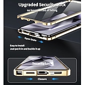 abordables 2026 Samsung Galaxy S26 Serie-teléfono Funda Para Samsung galaxia S26 Ultra S25 Ultra Estuche delgado Desmontable y protector de pantalla Soporte para Anillo Aleación de aluminio